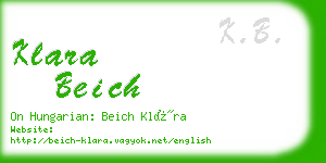 klara beich business card